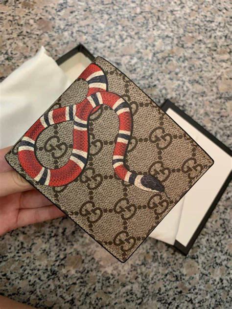 gucci kingsnake wallet legit check|Gucci snake wallet inside.